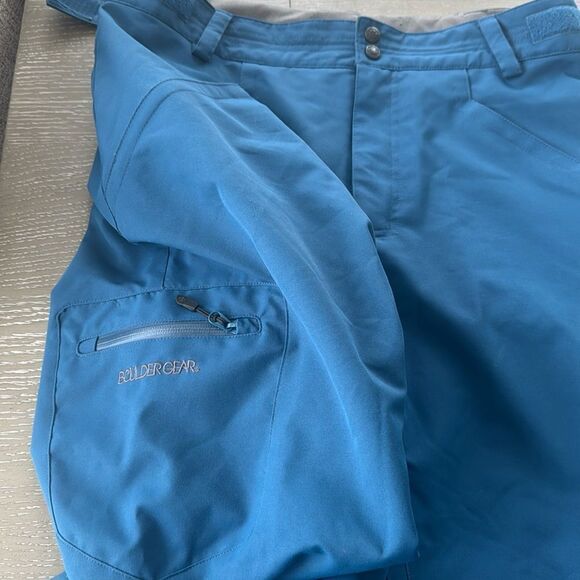 BOULDER GEAR Men’s Size M Ski Snow Pants Blue Polyester Outdoors Performance GUC - Picture 9 of 14